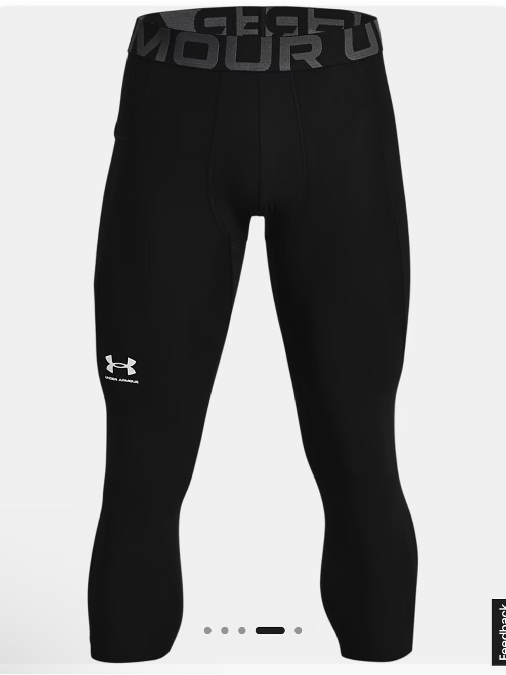 Under Armour Men’s Black Compression 3/4 Training Tights